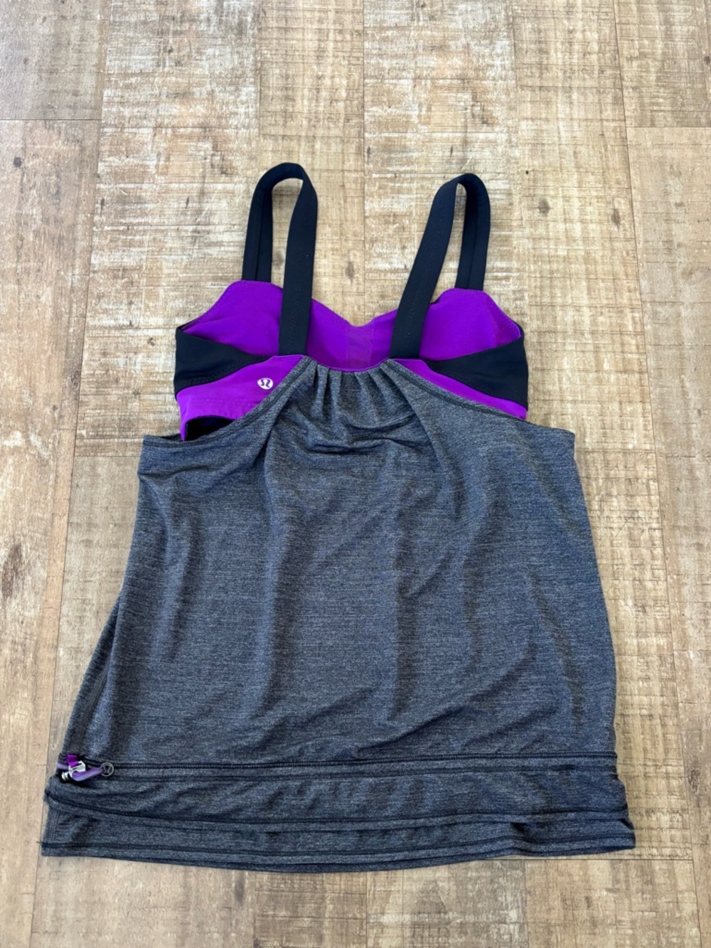 Lululemon Back on track tank purple and grey size 4 - Picture 3 of 6